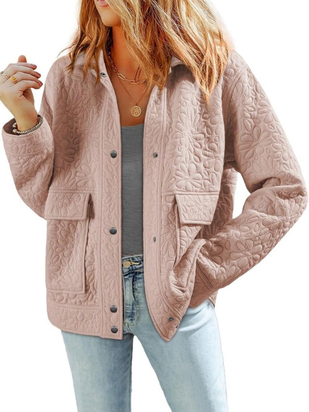Warm Winter Long Sleeve Casual Jacket for Women | Stylish Jacquard Coat